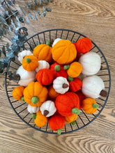 Load image into Gallery viewer, Felt Wool Decorative Pumpkins (18 pumpkins)