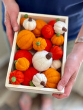 Load image into Gallery viewer, Felt Wool Decorative Pumpkins (18 pumpkins)