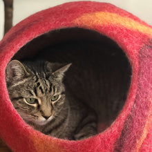 Load image into Gallery viewer, cat in wool cat house