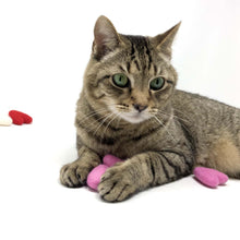 Load image into Gallery viewer, felted wool cat toy Valentin's day gift
