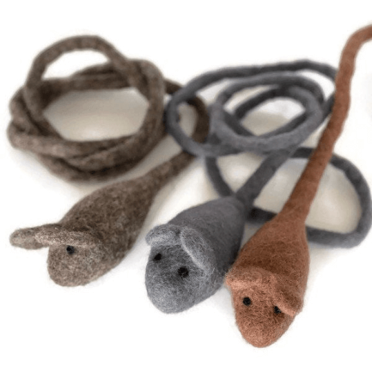 Long Tail Mouse Wool Cat Toy Teaser
