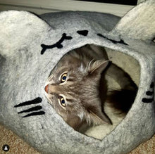 Load image into Gallery viewer, Large Wool Cat Cave | Cat Bed - SLEEPY MOUSE