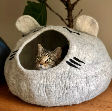 Large wool cat cave cat bed house