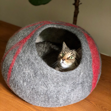 Load image into Gallery viewer, felt wool cat cocoon cave