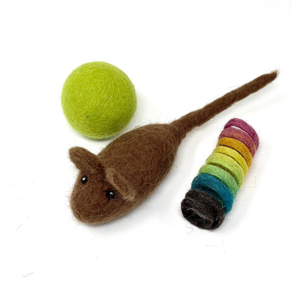 Felted wool hotsell cat toys