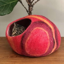 Load image into Gallery viewer, felt wool cat cocoon cave