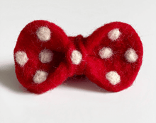 Load image into Gallery viewer, red-wool-bow-tie