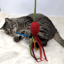 Load image into Gallery viewer, handmade wool cat teaser toy